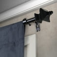 thumbnail image 2 of 5/8" Dia Adjustable 28"-48" single curtain rod with Mollie Finials - Black,(5714-282), 2 of 3