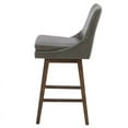 thumbnail image 4 of Kuka Home 30"H Swivel Modern Faux Leather Barstool in Gray, 4 of 11