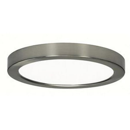 

Satco SS29349 7 in. 13.5W 1-Light LED Flush Mount Ceiling Fixture Brushed Nickel