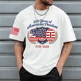 thumbnail image 2 of Leey-World Mens 250 Anniversary Usa Shirt 250th Anniversary USA Shirts for Men American Flag T-Shirt 4th of July Shirt 250 Years Birthday Patriotic Tops(White,S), 2 of 5