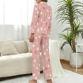thumbnail image 3 of Top-kevin Pajama Sets for Womens Champagne Bottles Glasses Splashes Loose Button Down Long Sleeve Shirts And Pants Set, 3 of 12