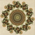thumbnail image 1 of Ahgly Company Indoor Square Patterned Red Dirt Brown Area Rugs, 6' Square, 1 of 6