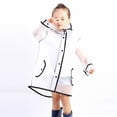thumbnail image 4 of UACY Rain Poncho for Kids Reusable, Rain Coats for Girls Boys Clear Kids Rain Jacket, Kids Ponchos with Hood (Black, L), 4 of 6