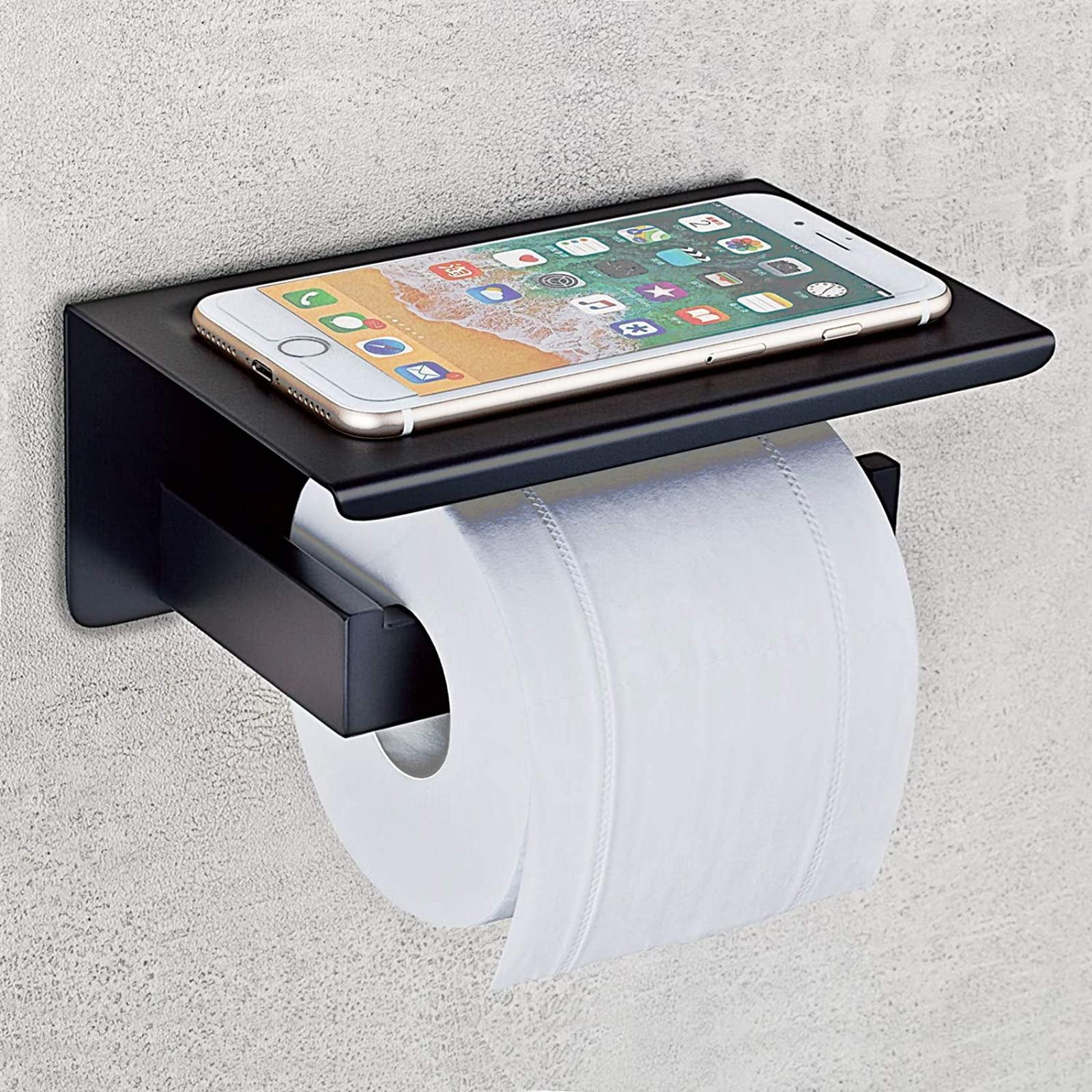 Stainless Steel Bathroom Toilet Paper Phone Holder Shelf Bathroom Mobile Rack
