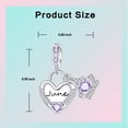 thumbnail image 6 of ARVALILS 925 Sterling Silver June Birthstone Charm, Birthday Pendant for Bracelets & Necklaces, 6 of 7