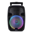 thumbnail image 4 of IQ Sound IQ-5715DJBT 5-inch Portable Bluetooth Speaker with TWS, Bluetooth 5.0, Colorful LED Light Show, Multiple Connectivity Options, FM Radio, Mic Input, Remote Control, and Tripod, 4 of 7