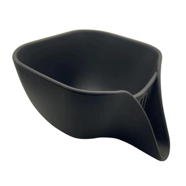 Colador de filtro de lavado de arroz, herramientas de cocina, colador de Pasta multiusos, cesta de drenaje de silicona, negro