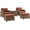 Brown, variant on Crosley Furniture Bradenton 5-pc Wicker / Rattan Outdoor Chair in Sand/Brown
