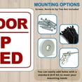 thumbnail image 4 of Fire Door Keep Closed - White on Red - Vinyl Sticker or Plastic Sign (Plastic 14" x 10"), 4 of 7