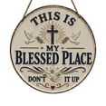thumbnail image 1 of SIfdSeng My Items This Is My Place Sign Funny Farmhouse Wall with Rope Hanger Porch Hanging Plaque for Front Door Patio Kitchen Garden Entryway Housewarming, 1 of 2
