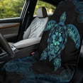 thumbnail image 3 of Xixirimido Car Accessories Sweat Towel Seat Cover Universal Non-Slip for Car Truck SUV Athletic Running Towel for Workout Outdoor Sport Activities, Polynesian Tribal Sea Turtle, 3 of 8