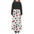 thumbnail image 6 of Little Toddler Girl Red Christmas Dress Cotton Long Sleeve Party Outfit White 4-5 Years, 6 of 6