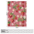 thumbnail image 4 of COMIO  Strawberry Blanket, Pink Throw Blanket Gifts for Fruit Lovers, Soft Lightweight Red Strawberry Flower Flannel Blanket, Cozy Bedding Blanket for Kids Girl, Couch, Chair, Bedroom, 4 of 6