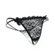 thumbnail image 2 of Gibobby Panty Microfibra con Encaje Tanga encaje con recorte encaje para mujer Bragas mujer con perlas Bragas sexy（Negro，Talla única), 2 of 5