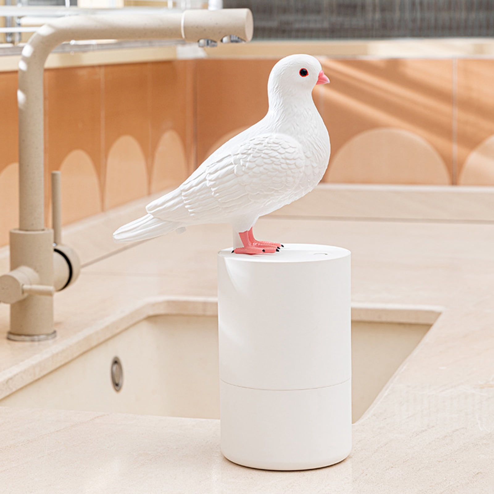 Koiauber Pigeon Shape Soap Dispenser Automatic Induction Foam Hand Washer Fine Foam Touchless Automatic Sensing Hygienic Foam Dispenser
