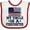 White and Red, variant on Inktastic Firefighter Uncle Fireman Nephew Boys or Girls Baby Bib
