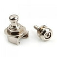 thumbnail image 3 of 1 Unid Silver Head Chrome Belt Buttons Straplocks para Bajo de Guitarra, 3 of 5