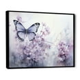 thumbnail image 2 of Designart "Purple Butterfly captivate Flight I" Animals Floater Framed Wall Art Living Room, 2 of 7