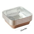 thumbnail image 3 of 10pack- 8 x 8 Aluminum foil Pans Disposable Heavy Duty Square baking Cake Pan, Cooking Tins Homemade Breads Oven Pans,Foil Pan, Baking pan Roasting, 3 of 6