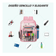 thumbnail image 2 of Mochila Impermeable Transparente Seguridad De Pvc, Resistente Estadio Viaje Xtellar rosa, 2 of 4