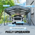 thumbnail image 2 of MUCHANT 12’X20’ Outdoor Heavy-Duty Carport Galvanized Steel Roof with Reinforced Stable Triangle Frame & Enhanced Base for Car, Pickup and Truck, 2 of 8