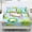Axolotl Frog Lotus Leaf, variant on POLERO Twin Size Sheets Set Non Slip Koala Green Leaf Print Bedding Set with 1 Fitted Sheet and 2 Pillowcases Elastic Wrinkle Resistant Easy Fit Bed Sheets for Bedroom