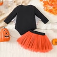 thumbnail image 6 of Likimi Infant Baby Girls Hallowmas Dress With Lace Crew Neck Long Sleeve Halloween Letter Print For Party Fashion Dresses Size 6-9 Months, 6 of 6