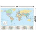 thumbnail image 2 of World Map 2023 Wall Poster, 22.375" x 34", 2 of 4