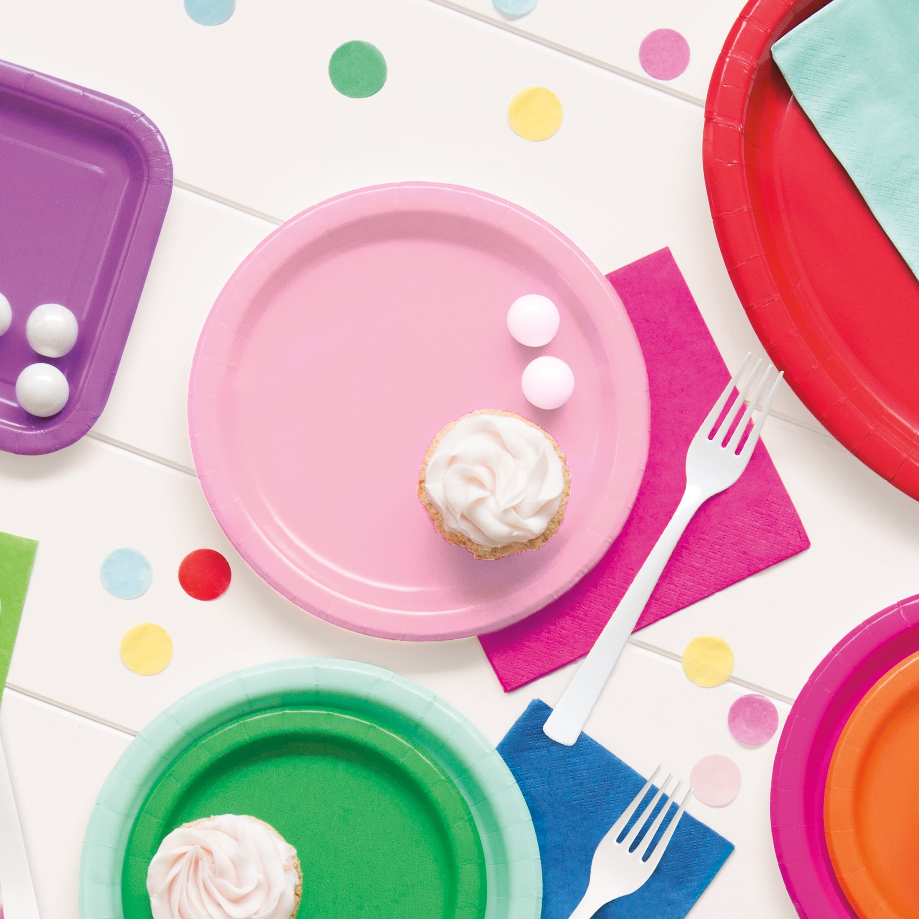 24CT 7IN Light Pink Dessert Paper Plates by Way To Celebrate