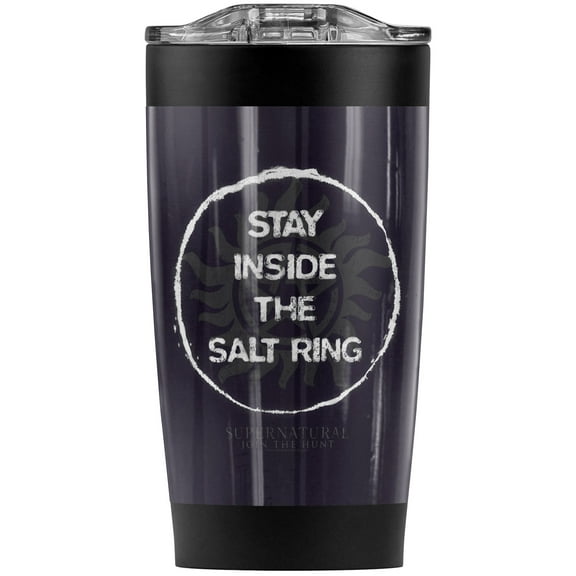 Supernatural Stay Inside The Salt Ring Stainless Steel Tumbler 20 oz Coffee Travel Mug/Cup, Vacuum Insulated & Double Wall with Leakproof Sliding Lid | Great for Hot Drinks and Cold Beverages