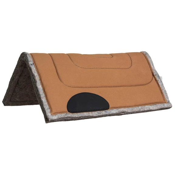 Pony Canvas Top Saddle Pad, 24" x 24" Color: Brown
