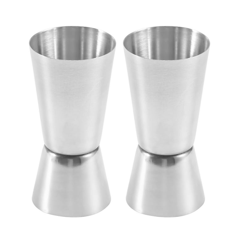 stainless steel silver double peg measure