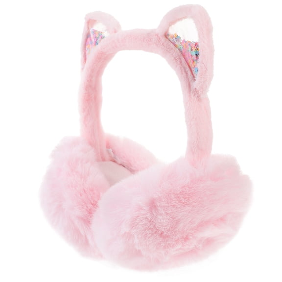 HONMEET Cute Kawaii Pink Earmuffs For Girls Foldable Cold Protection Outdoor