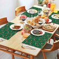 thumbnail image 2 of Green Christmas Gingerbread Man Pattern Summer Placemats Table Placemats Set Of 4-Linen Kitchen Washable Placemats Table Mats 11.8"x17.7" Non-Slip Heat Resistant, 2 of 6