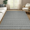 thumbnail image 2 of FairOnly 8'x10' Braided Area Rugs for Kitchen Machine Washable Low Pile Stain-Resistant Rugs for Family Room Solid Grey Carpet, 2 of 7