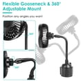 thumbnail image 5 of USB Car Fan, iMountek Car Cup Holder Fan with Adjustable Base Flexible Gooseneck 3 Speeds for Car Van Truck SUV RV, 5 of 9