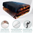 thumbnail image 4 of Twin XL Quilt Set 68''x98'', Baseball Lightweight Summer Bedspread Coverlet Set with 2 Pillow Shams, Sports Theme Gradient Orange Blue Black Breathable All Season Quilt Bedding for Dorm/Guest Room, 4 of 9
