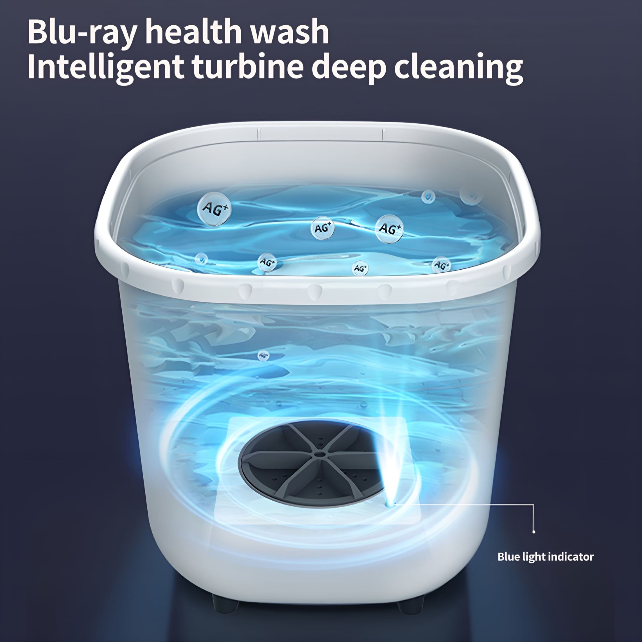 HIBIBUD Portable Washing Machine with Spin Dryer Mini Portable Washing Machine,Bucket Washer for Clothes Laundry,Underwear Washing Machine for Camping,RV,Travel,Small Spaces