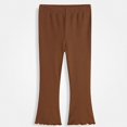 thumbnail image 2 of Afuyipoi Girls Flare Leggings Pants Fall Cotton Knit Brown 7, 2 of 5