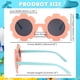 thumbnail image 2 of Sonducket 6 uds., gafas de sol de plástico con protección UV, materiales de PC para visión clara, gafas de sol redondas con flores para niños Lentes, 2 of 6