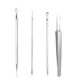 thumbnail image 1 of Yeacher 4Pcs Stainless Steel Blackhead Extractor Tool Facial Comedone Acne Blemish Remover Kit Set, 1 of 5