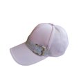 thumbnail image 2 of Jumpingount Gorras de béisbol Rhinestone Sun Visor Sombreros Hebilla de metal Ala ancha Cola de caballo Sombrero Ajustable Viajes al aire libre Sombreros Rosa, 2 of 6
