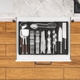 thumbnail image 5 of Black Expandable Silverware Drawer Organizer - Adjust From 11'' to 22'' - Knife,Cutlery,Spoons and Forks Organizer,Large 8 Grid Flatware,Silverware Tray,Utensil Organizer for Kitchen Drawers, 5 of 8