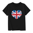 thumbnail image 2 of Lovzfmll T-Shirts for Boys & Girls, UK Flag Print Short Sleeve Tee, Casual Loose Fit Pullover Graphic Tees for Teen 13-14 Years, 2 of 9