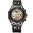 thumbnail image 1 of Reloj Mecánico Automático Vintage para Hombre, Esfera Esqueleto Correa de Cuero, Reloj de Pulsera Luminoso Impermeable de 30 M, 1 of 7