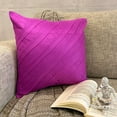 thumbnail image 5 of Cushion Cover Sofa, 22x22 inch (55x55 cm) Throw Pillow Cover, Fandango Pink Throw Pillows Cover, Textured Pintucks Solid Color Pillows Cover, Faux Suede - Contemporary Fandango, 5 of 10