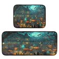 thumbnail image 4 of Wobogo Halloween Party Night Kitchen Carpet Set of 2 Absorbent and Stain Resistant Non-slip Star Rubber Backing, 4 of 7