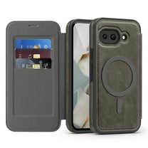 TECH CIRCLE For Google Pixel 9 Pro XL Flip Wallet Phone Case 6.8" 2024 with 3 Card Slots, RFID Blocking, Compatible with MagSafe, Magnetic Closure, PU Leather Protective Lightweight Cover, Gray