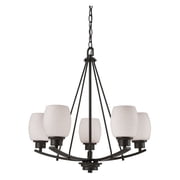 Elk Home 22-Inch Wide Casual Mission Chandelier, Brushed Nickel