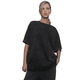 thumbnail image 2 of Camisetas Oversize para Mujer, Camisetas Vintage de Algodón, Cuello Redondo, Corta, Túnicas Lavadas de Verano. Negro 5XL, 2 of 9